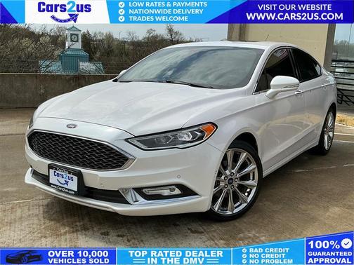 White 2017 Ford Fusion Platinum