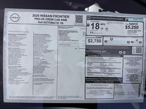 Boulder Gray Pearl 2026 Nissan Frontier PRO-4X