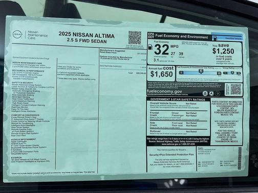 Glacier White 2025 Nissan Altima S FWD