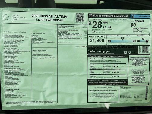 2025 Nissan Altima SR AWD