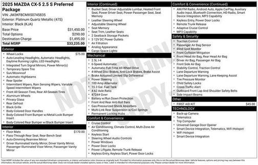 2025 Mazda CX-5 2.5 S Preferred Package