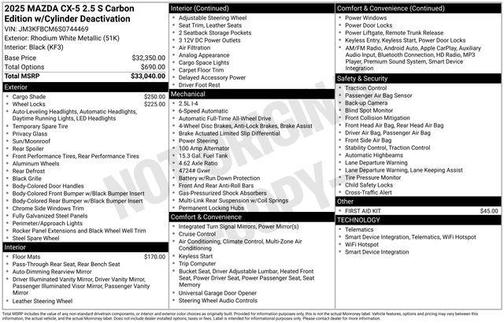 2025 Mazda CX-5 2.5 S Carbon Edition