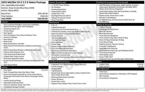 2025 Mazda CX-5 2.5 S Select Package