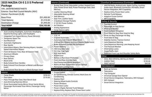 2025 Mazda CX-5 2.5 S Preferred Package