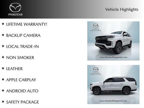 Summit White 2021 Chevrolet Tahoe Z71