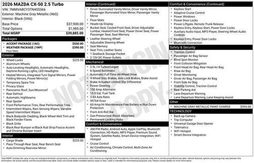 2026 Mazda CX-50 2.5 Turbo