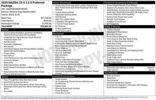 2025 Mazda CX-5 2.5 S Preferred Package