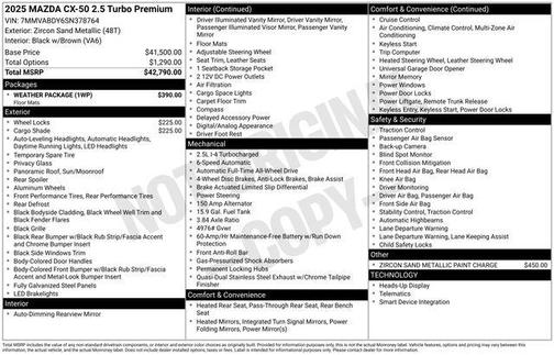 2025 Mazda CX-50 2.5 Turbo Premium Package
