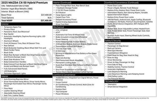 2025 Mazda CX-50 Hybrid Premium Package