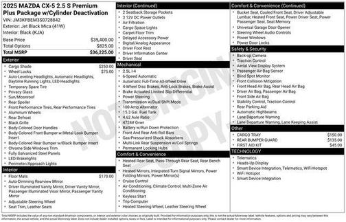 2025 Mazda CX-5 2.5 S Premium Plus Package