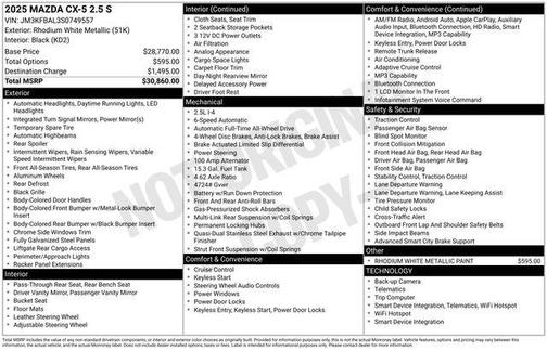 2025 Mazda CX-5 2.5 S