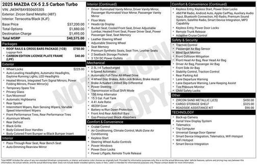 2025 Mazda CX-5 2.5 Carbon Turbo