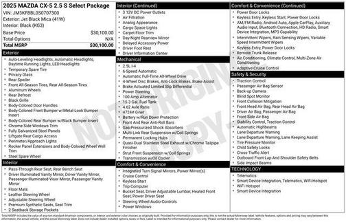 2025 Mazda CX-5 2.5 S Select Package