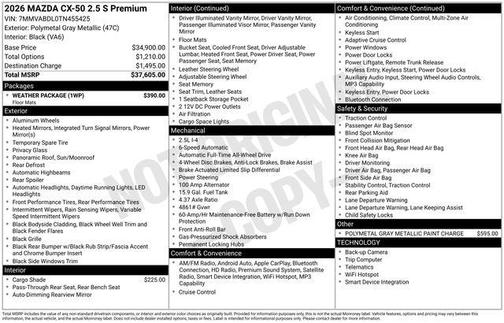 2026 Mazda CX-50 2.5 S