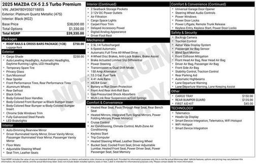2025 Mazda CX-5 2.5 Turbo Premium Package
