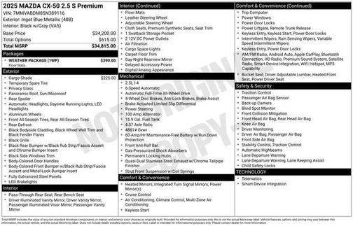 2025 Mazda CX-50 2.5 S Premium Package