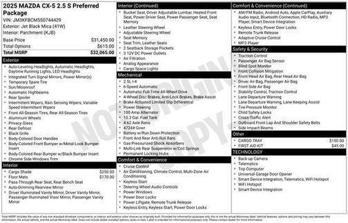 2025 Mazda CX-5 2.5 S Preferred Package