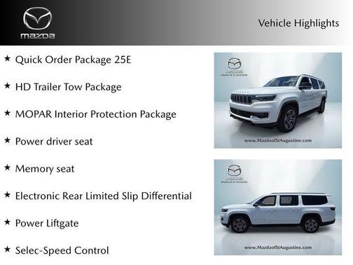 Bright White Clearcoat 2025 Jeep Wagoneer L Base