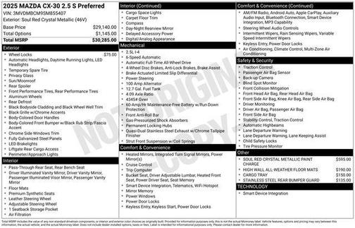 2025 Mazda CX-30 2.5 S Preferred Package