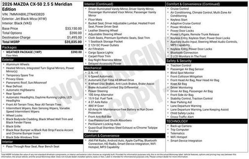 2026 Mazda CX-50 2.5 S