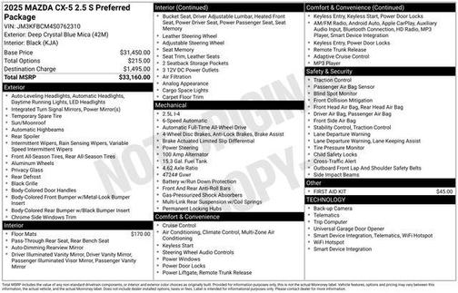 2025 Mazda CX-5 2.5 S Preferred Package