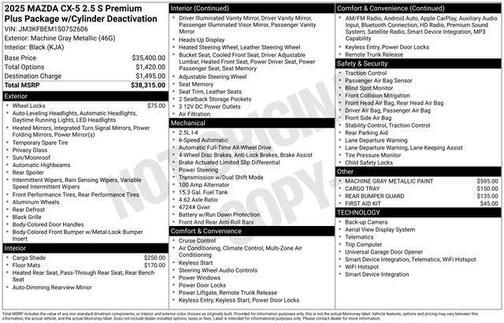 2025 Mazda CX-5 2.5 S Premium Plus Package