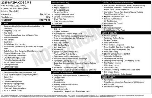 2025 Mazda CX-5 2.5 S