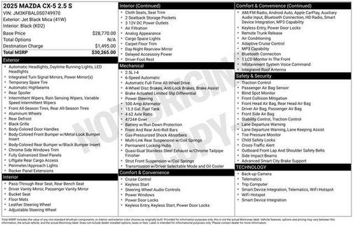2025 Mazda CX-5 2.5 S