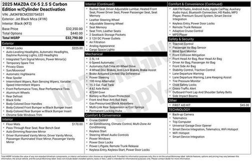 2025 Mazda CX-5 2.5 S Carbon Edition