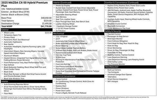 2025 Mazda CX-50 PLUS