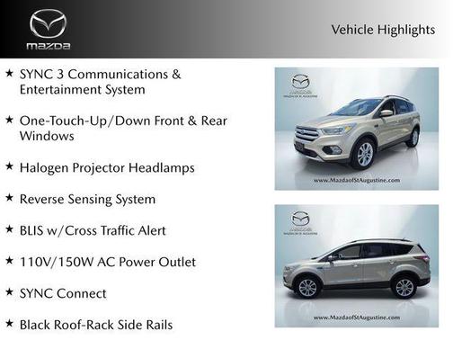White Gold Metallic 2017 Ford Escape SE