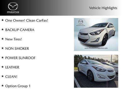 Pearl White 2014 Hyundai ELANTRA Limited