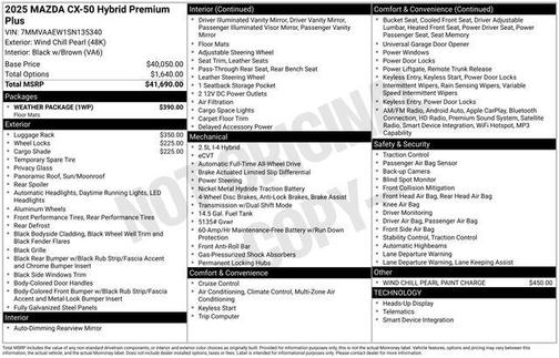 2025 Mazda CX-50 Hybrid Premium Plus Package