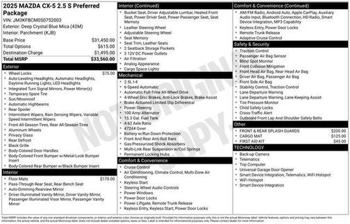 2025 Mazda CX-5 2.5 S Preferred Package