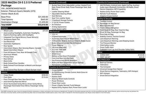 2025 Mazda CX-5 2.5 S Preferred Package