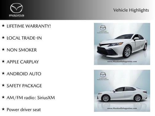 Super White 2021 Toyota Camry LE