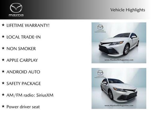 Super White 2021 Toyota Camry LE