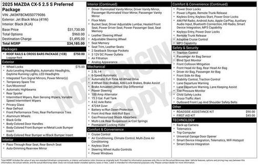 2025 Mazda CX-5 2.5 S Preferred Package