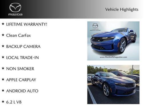 Blue Metallic 2020 Chevrolet Camaro LT1