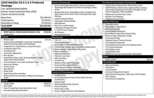 2025 Mazda CX-5 2.5 S Preferred Package