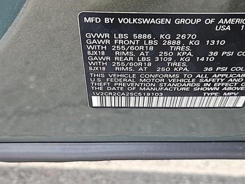 2025 Volkswagen Atlas 2.0T Peak Edition