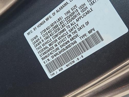 2018 Honda Odyssey EX