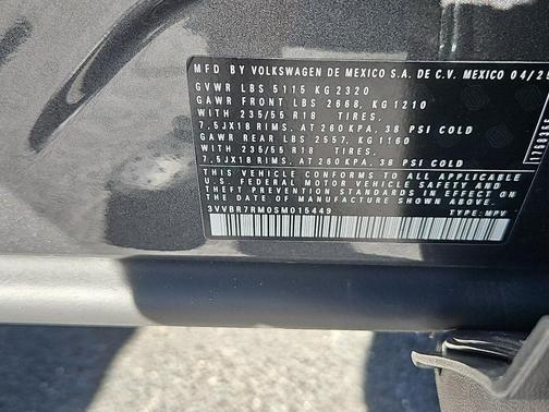 2025 Volkswagen Tiguan 2.0T S