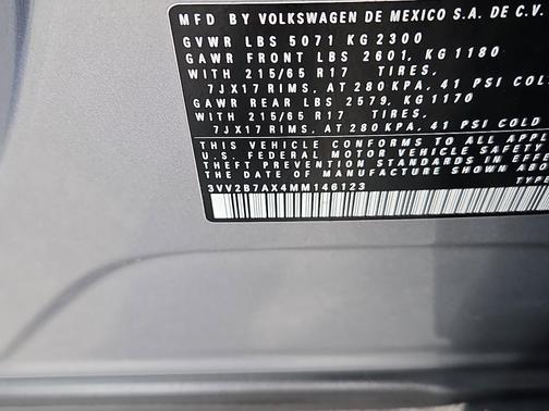 2021 Volkswagen Tiguan 2.0T SE