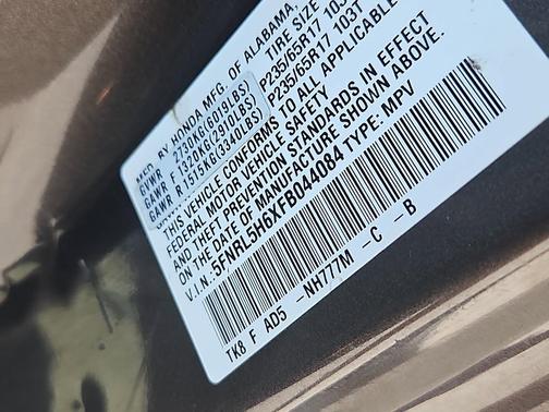 2015 Honda Odyssey EX-L