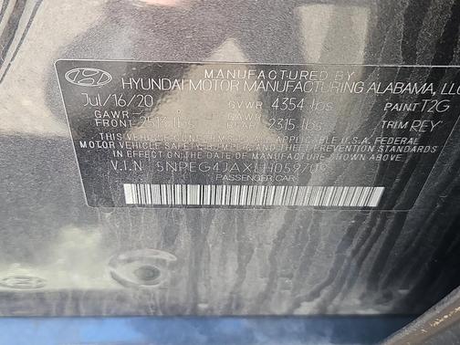 Gray 2020 Hyundai SONATA SE
