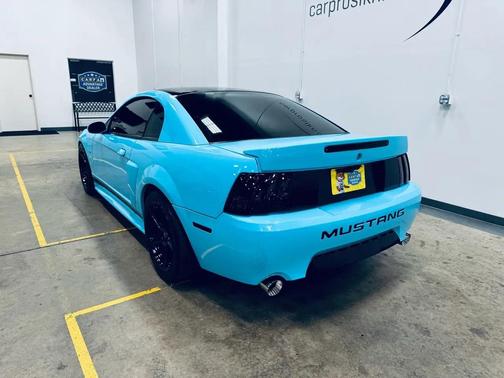 Carolina Blue wrap 2004 Ford Mustang GT