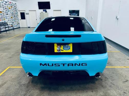 Carolina Blue wrap 2004 Ford Mustang GT
