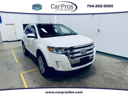 White Platinum Metallic Tri-Coat 2014 Ford Edge Limited
