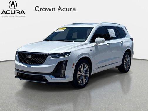 Crystal White Tri-Coat 2023 Cadillac XT6 Premium Luxury FWD